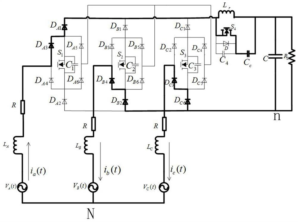 A Three-Phase Three-Switch Two-Level Rectifier Based on Zero-Voltage Soft Switching