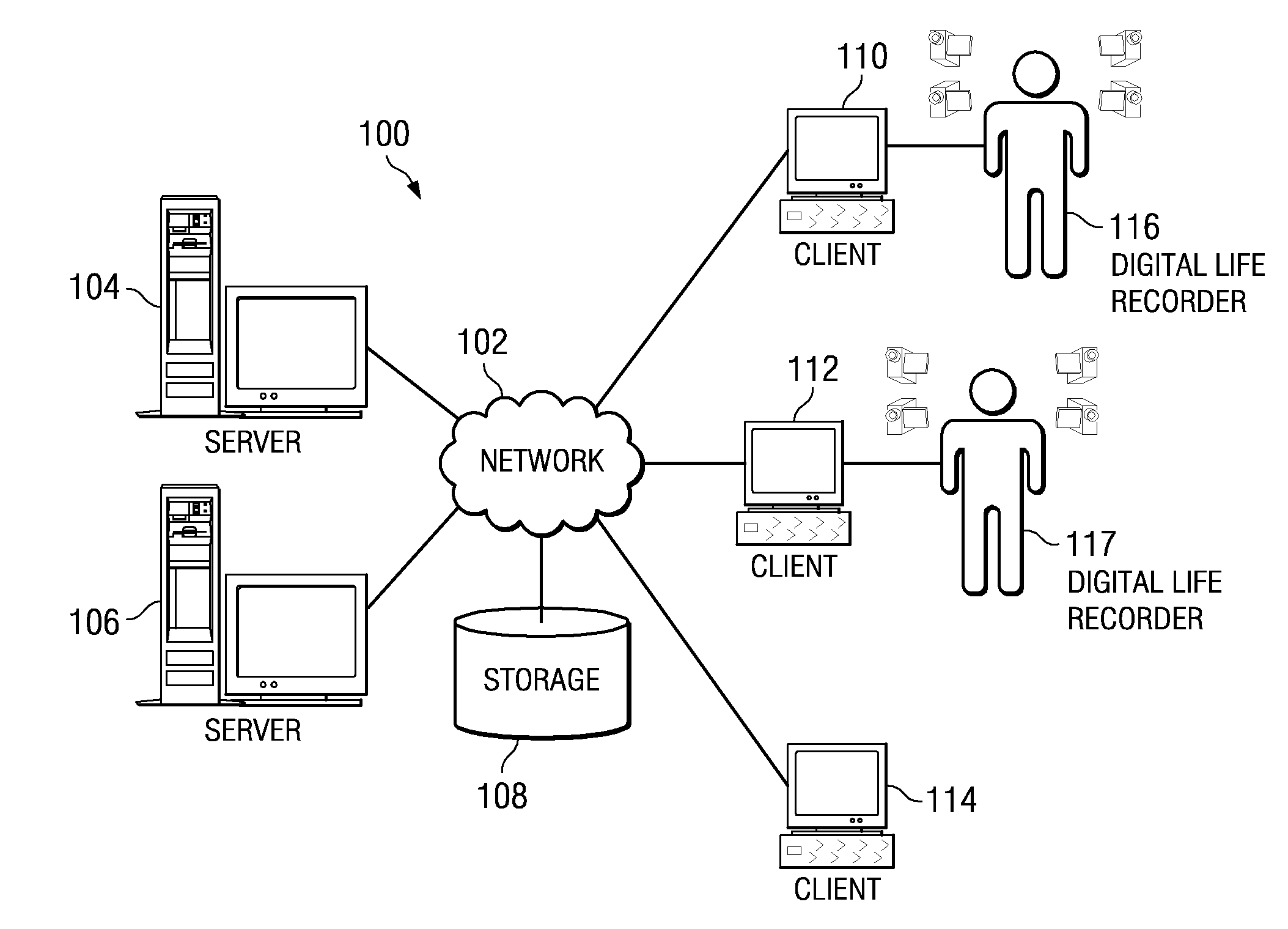 Digital life recorder implementing enhanced facial recognition subsystem for acquiring a face glossary data