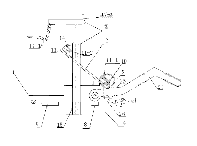 Steel tube mast standing device