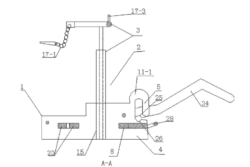 Steel tube mast standing device