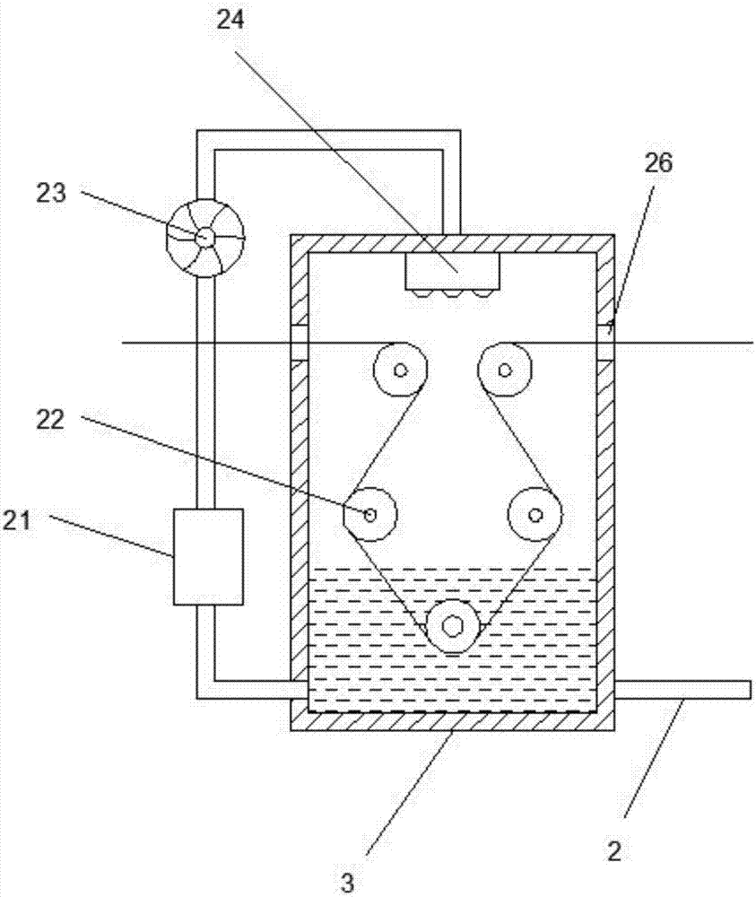Quenching treatment device for machining of aluminum strips