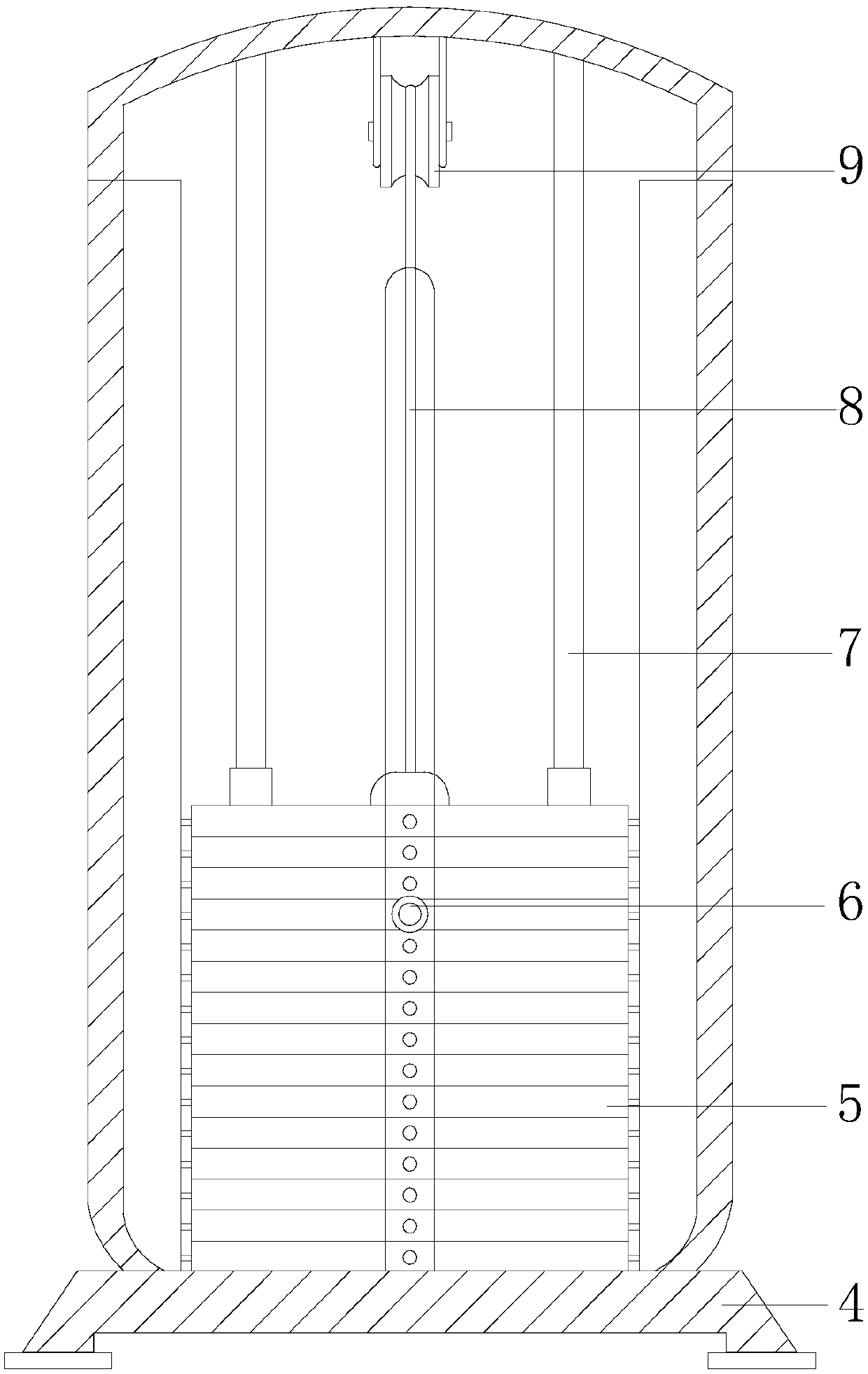 Same-magnetic anti-collision balance weight device for power-type fitness equipment