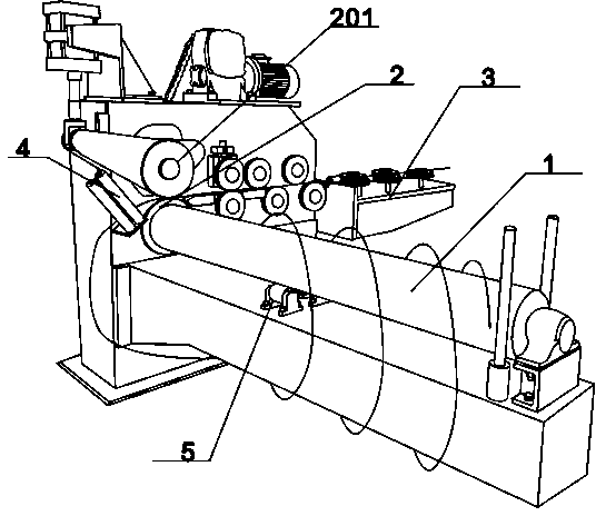 Online synchronous continuous feeding, uncoiling and straightening equipment of bearing roller header