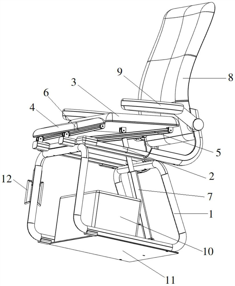 Intelligent auxiliary standing-up and sitting-down seat device