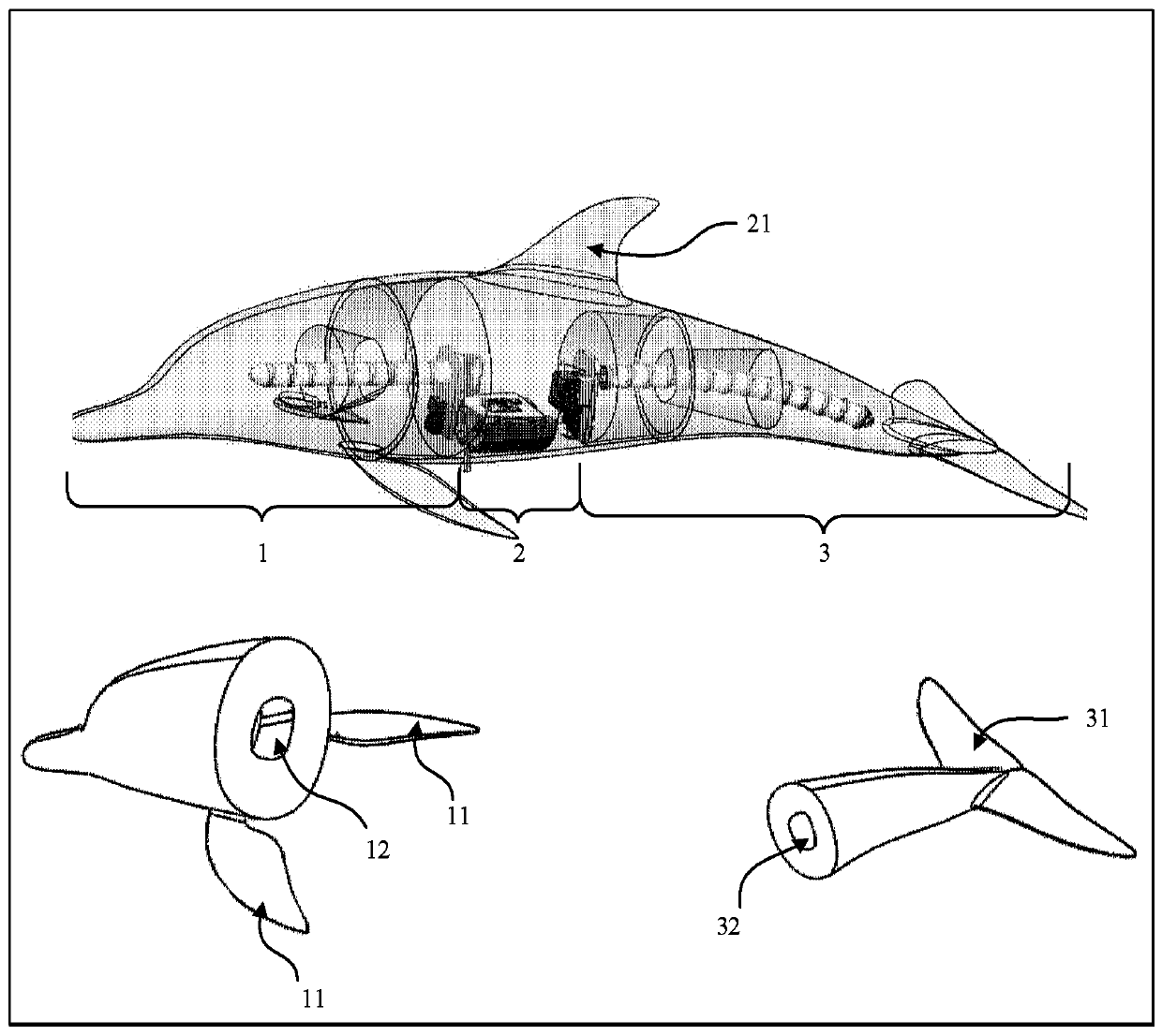 Wire-driven continuous bionic robotic dolphin