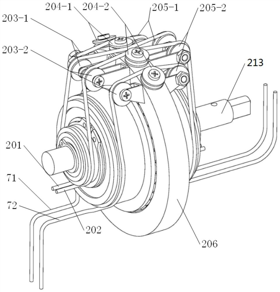 Frictionless rope-driven passive decoupling mechanism and method for decoupling and reducing friction