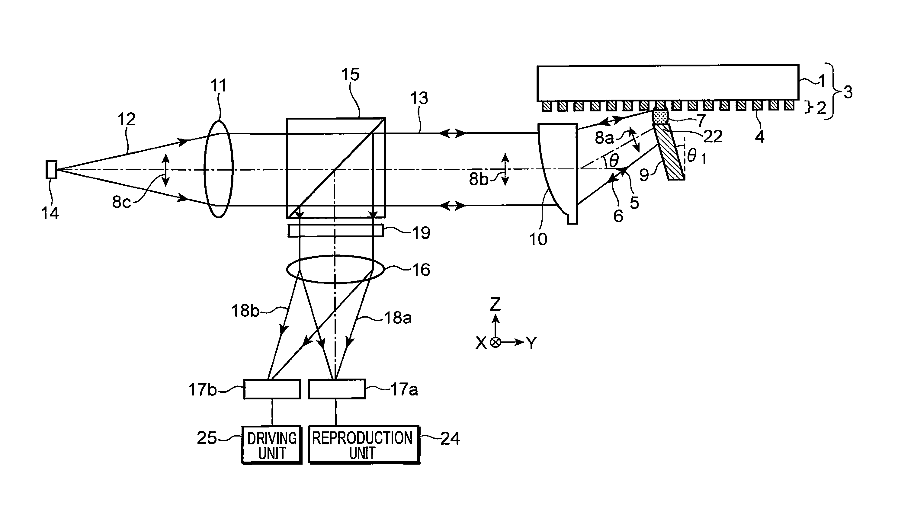 Optical information reproduction device, optical information reproduction method, and information recording medium