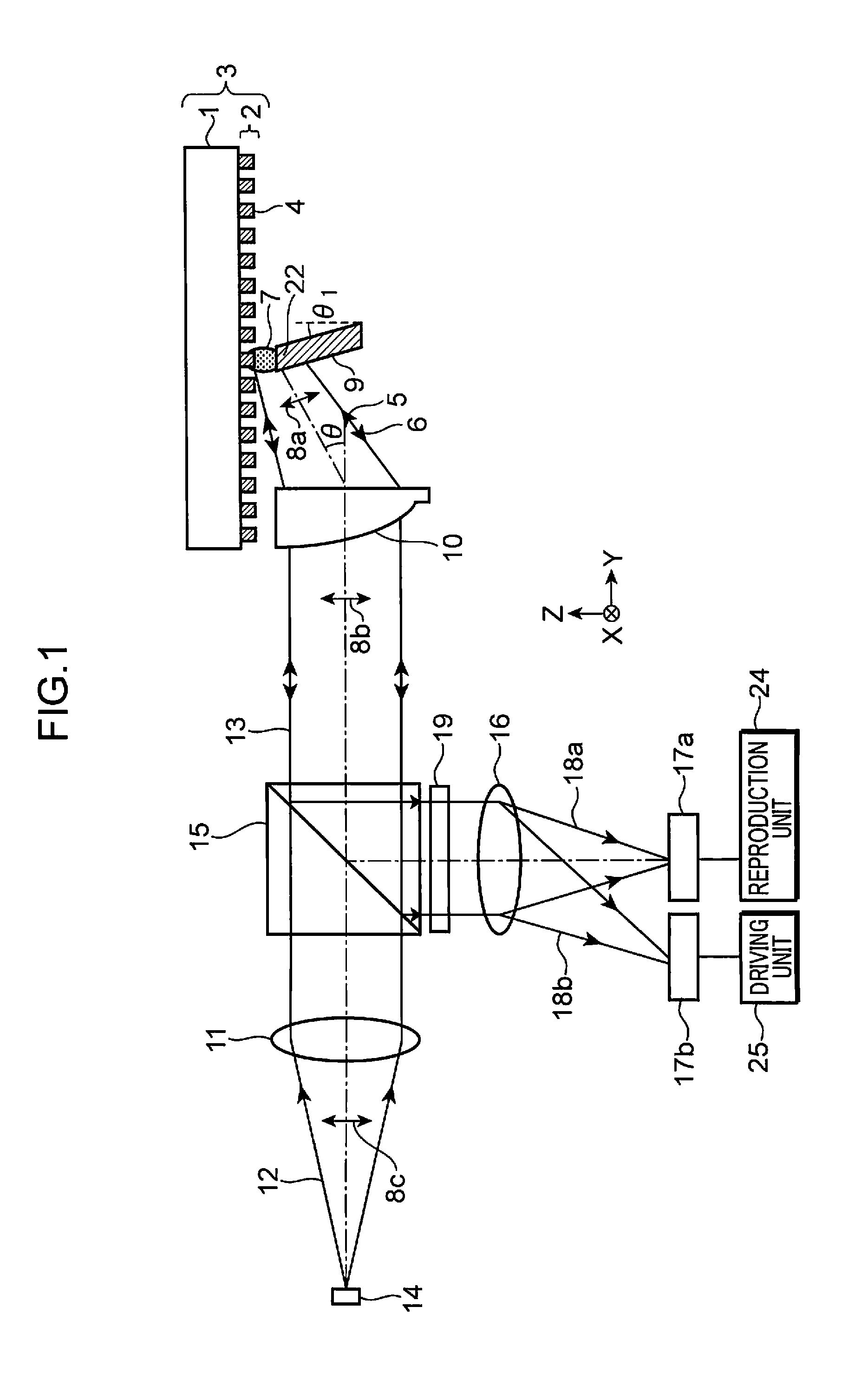 Optical information reproduction device, optical information reproduction method, and information recording medium