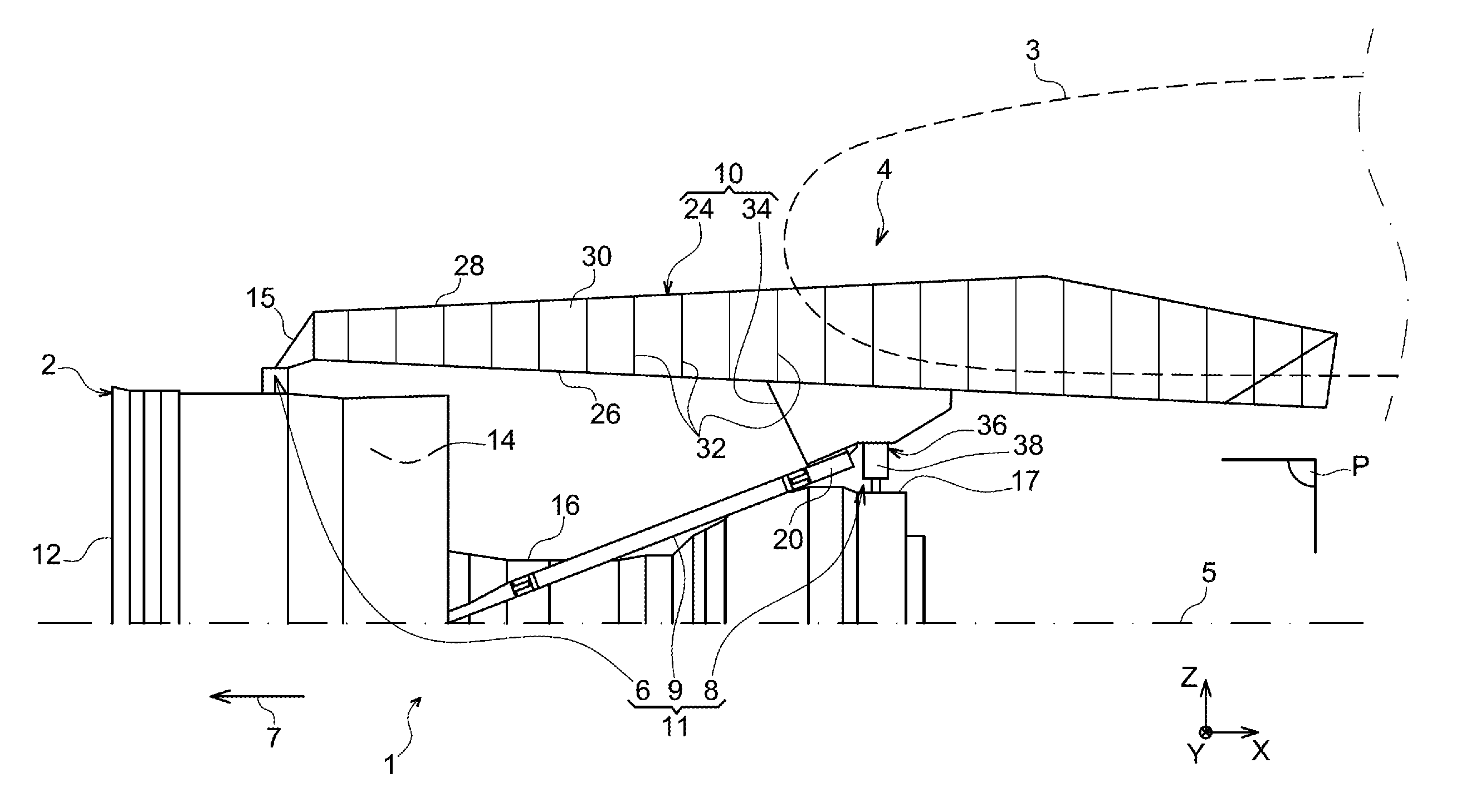 Aircraft propelling assembly including a duct forming a thermal barrier integrated in the caisson of the rigid structure of the engine mounting system