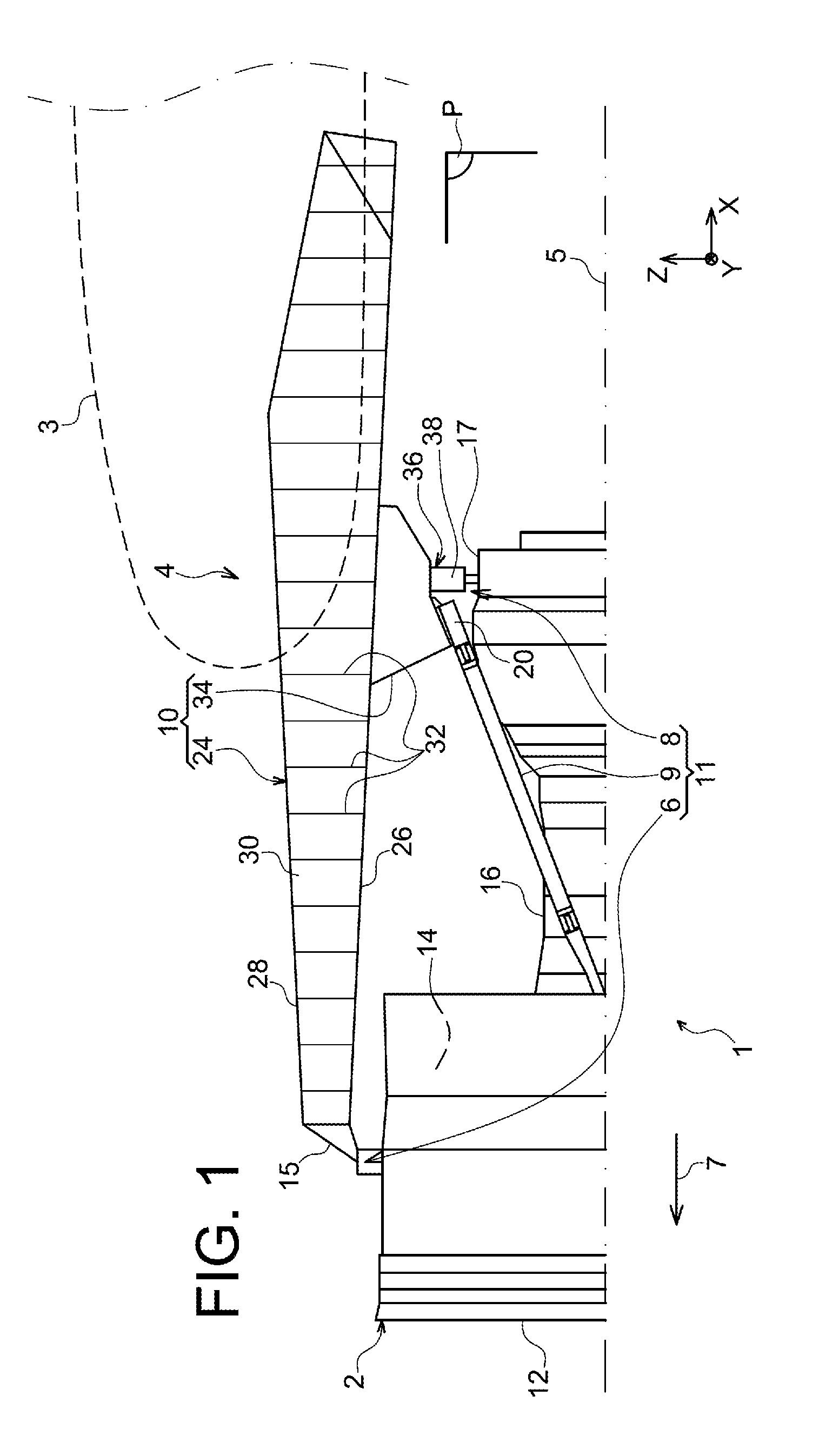 Aircraft propelling assembly including a duct forming a thermal barrier integrated in the caisson of the rigid structure of the engine mounting system