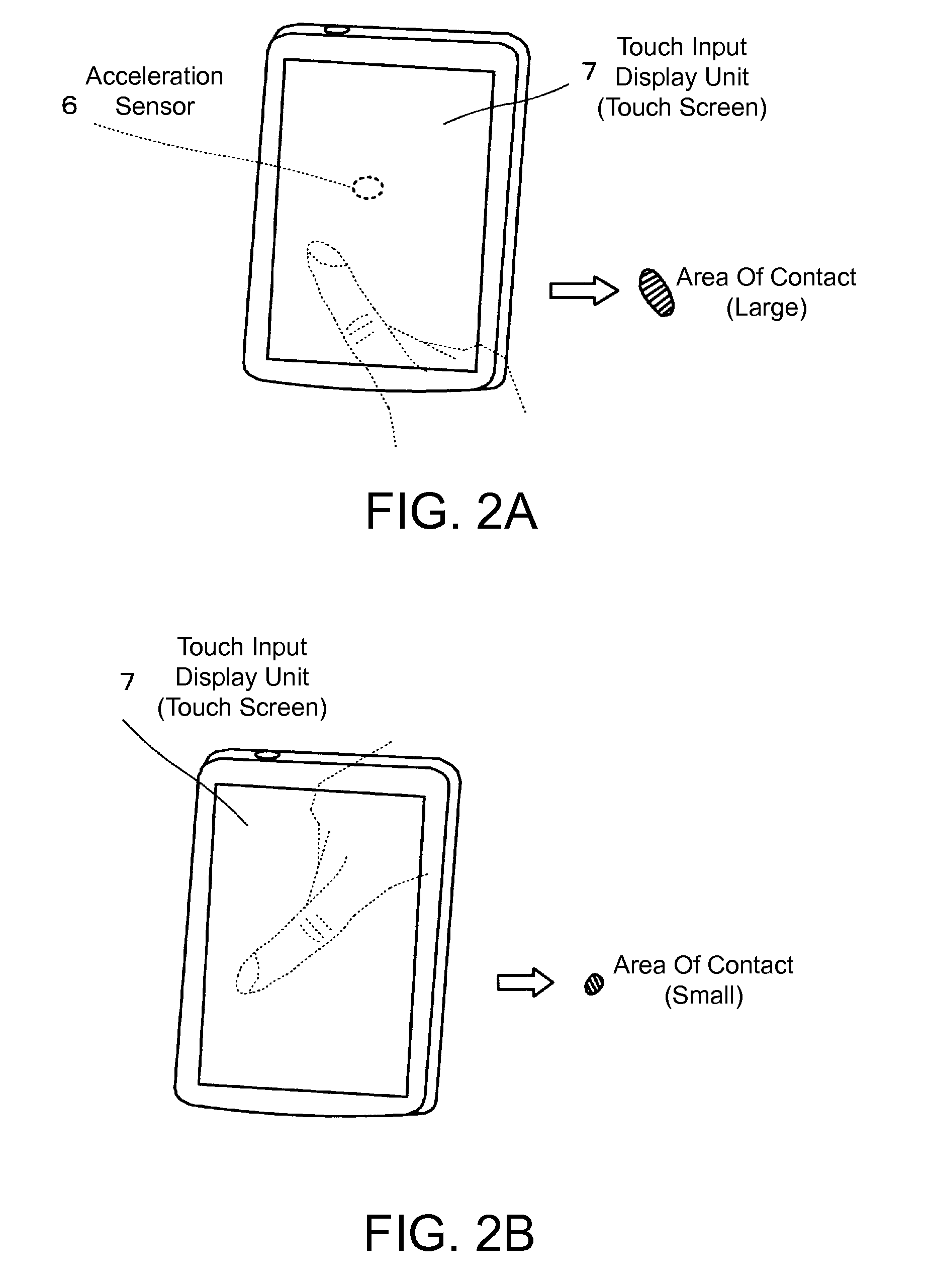 Information processing device having touch screen