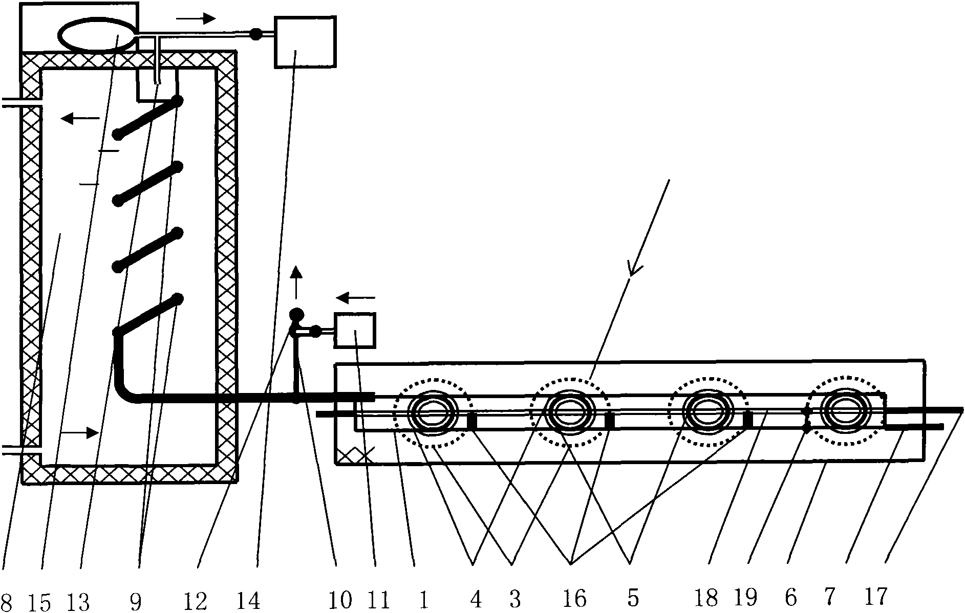 Method and product for two-phase flow heat exchange and heat collection in vacuum heat-collecting pipes