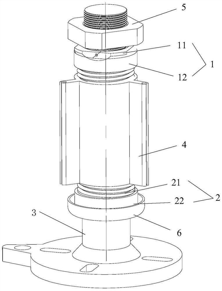 Isolating switch base with ball bowl surface bearing, and installation method thereof