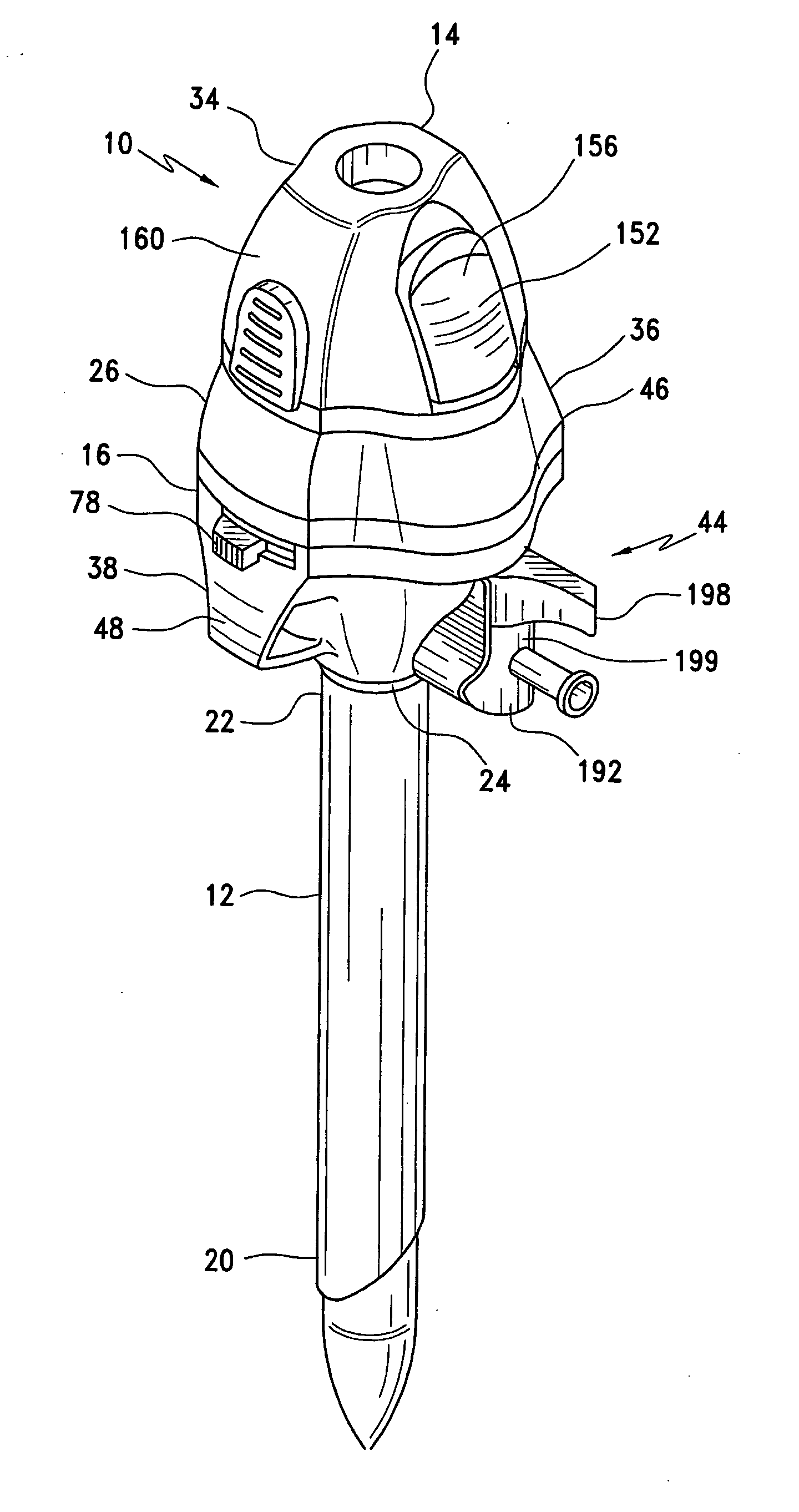 Low-profile, recessed stop-cock valve for trocar assembly