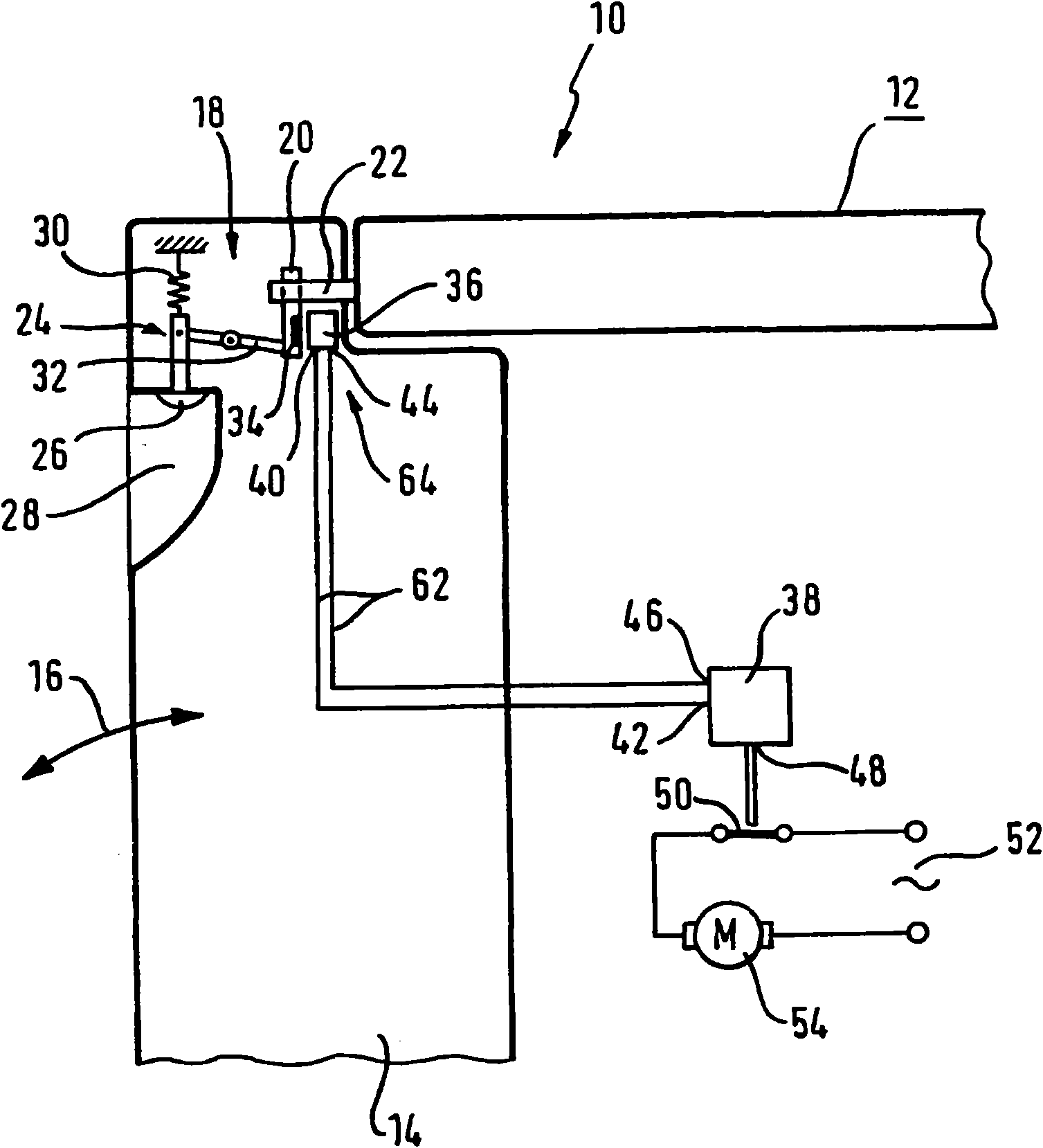 Domestic appliance with a self-diagnosing door lock position detection device