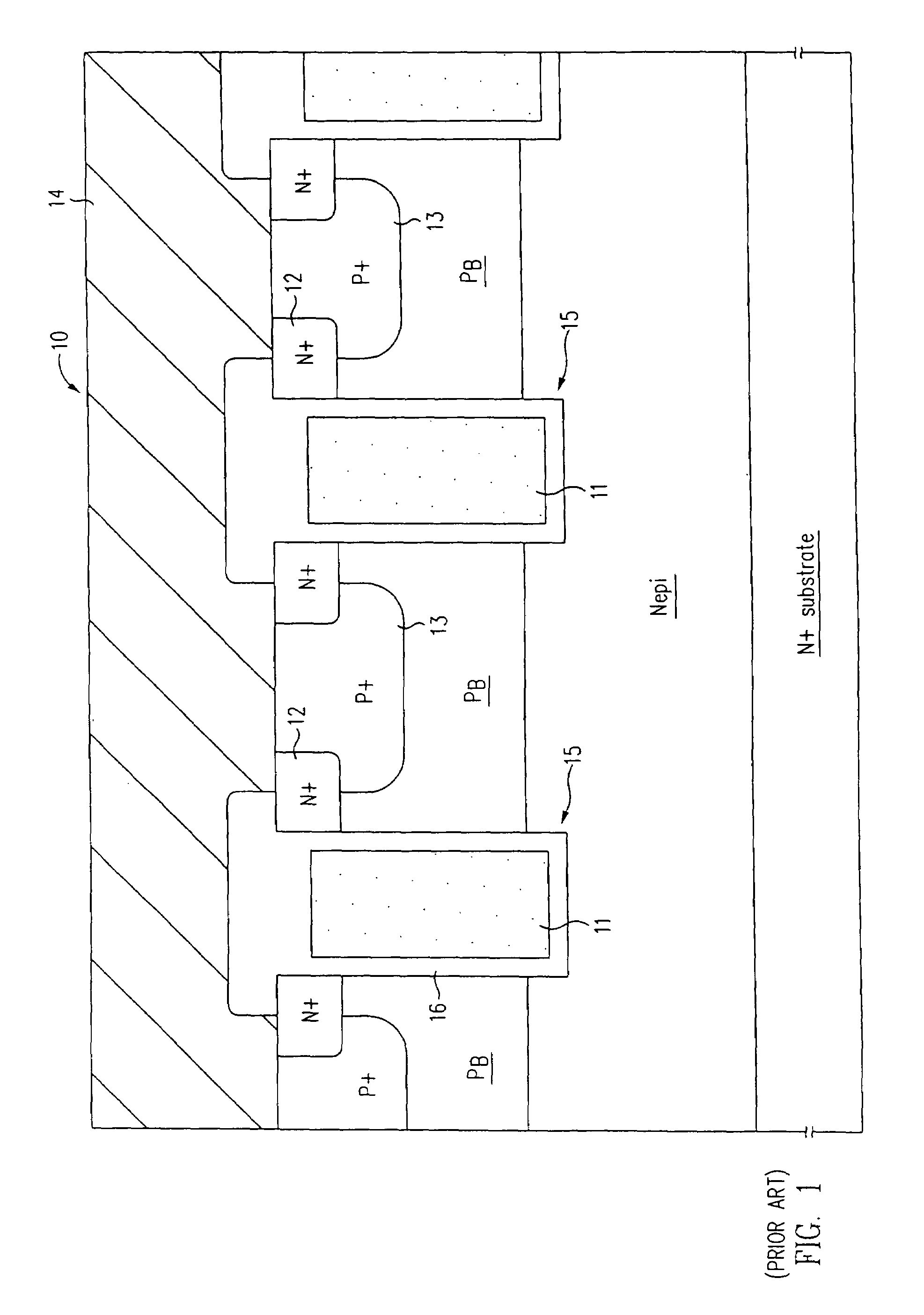 Method of forming trench transistor with chained implanted body including a plurality of implantation with different energies