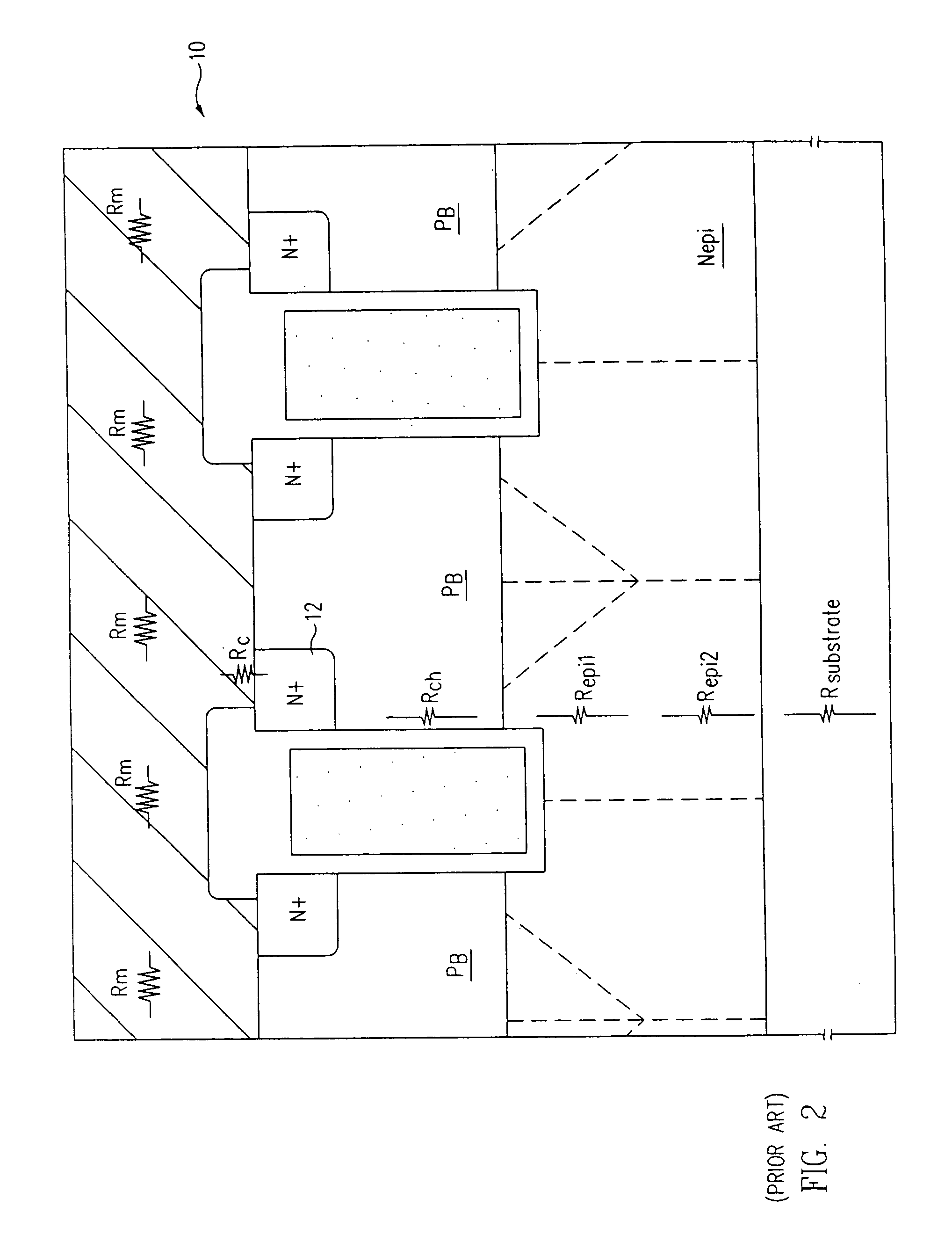 Method of forming trench transistor with chained implanted body including a plurality of implantation with different energies