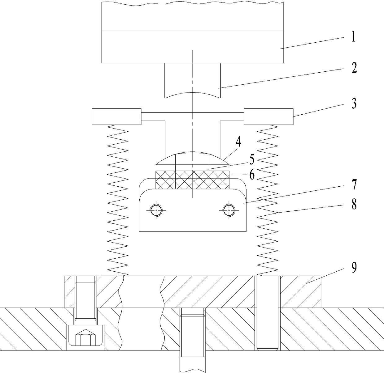 Punching die for camshaft bushing