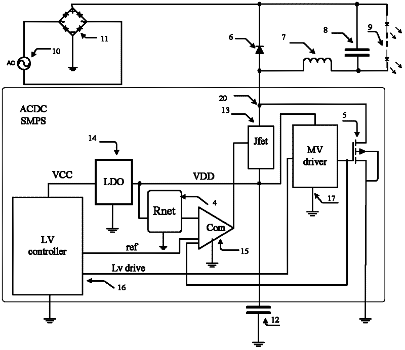 Switching type multi-power management circuit with extremely low power consumption