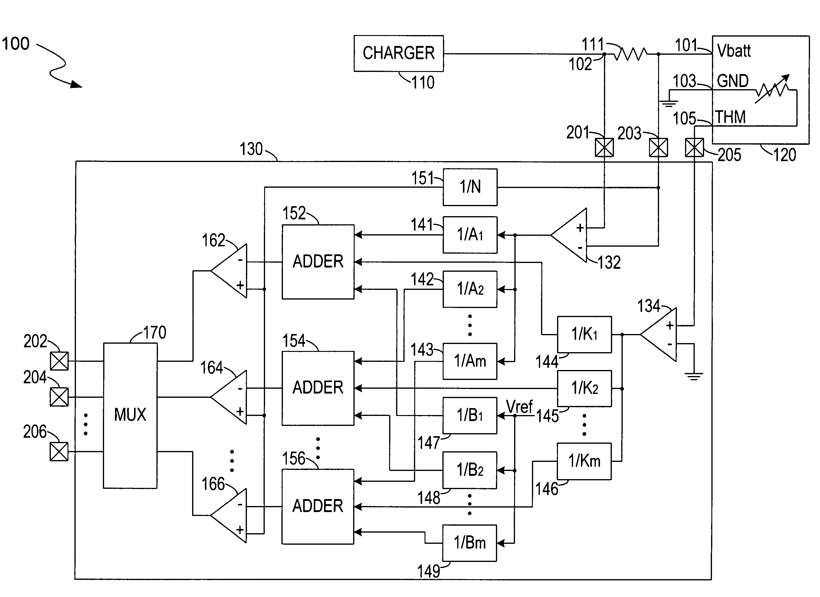 Battery fuel gauge circuit