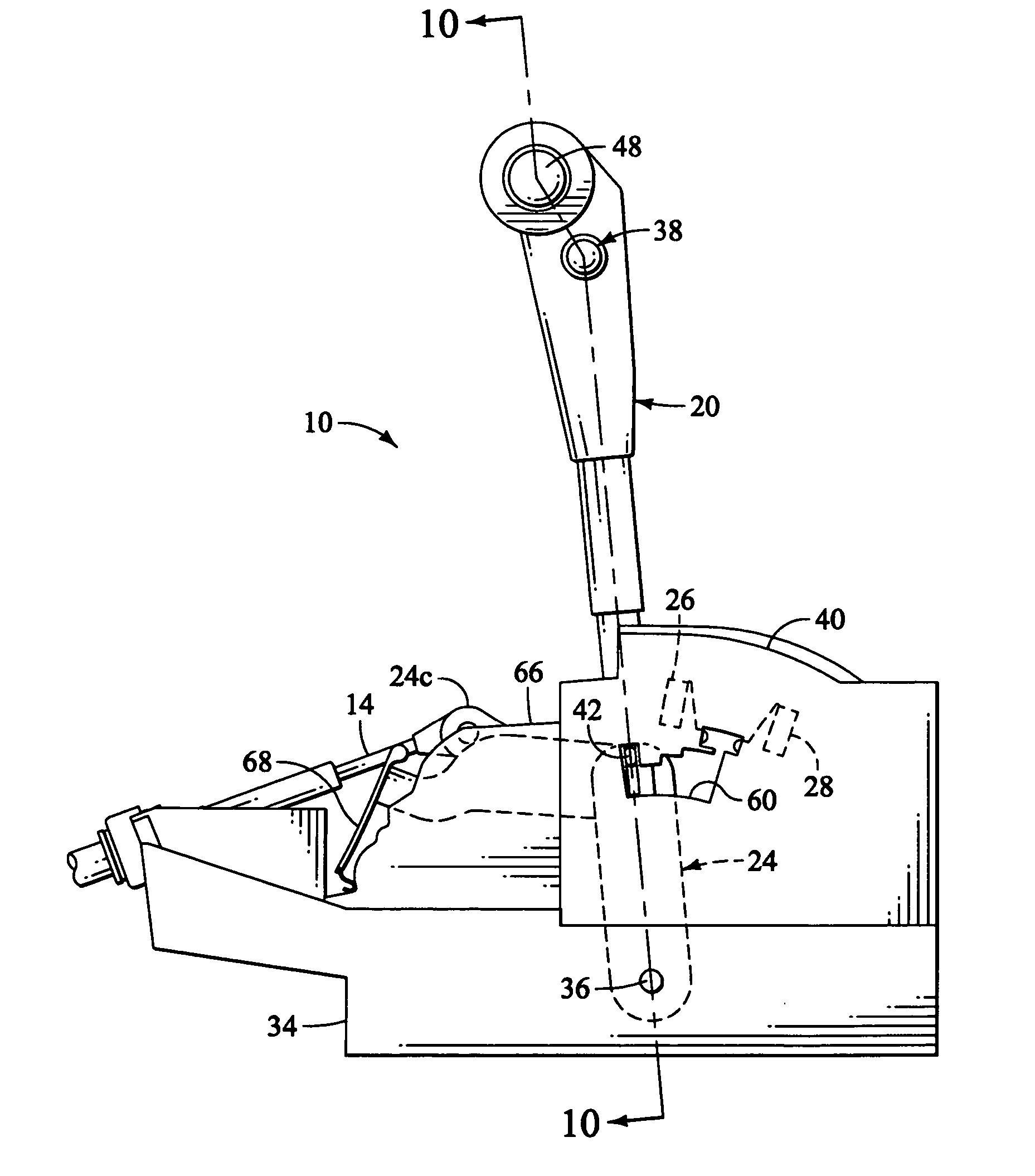 Inline automatic/manual shifter