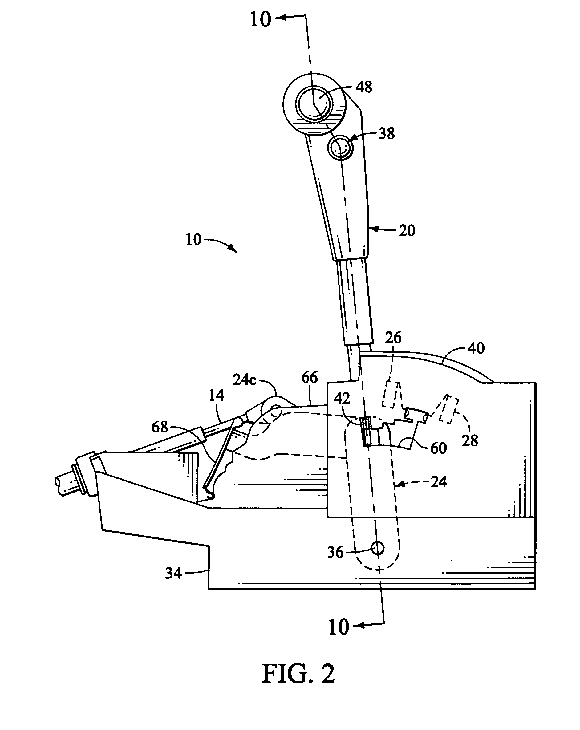 Inline automatic/manual shifter