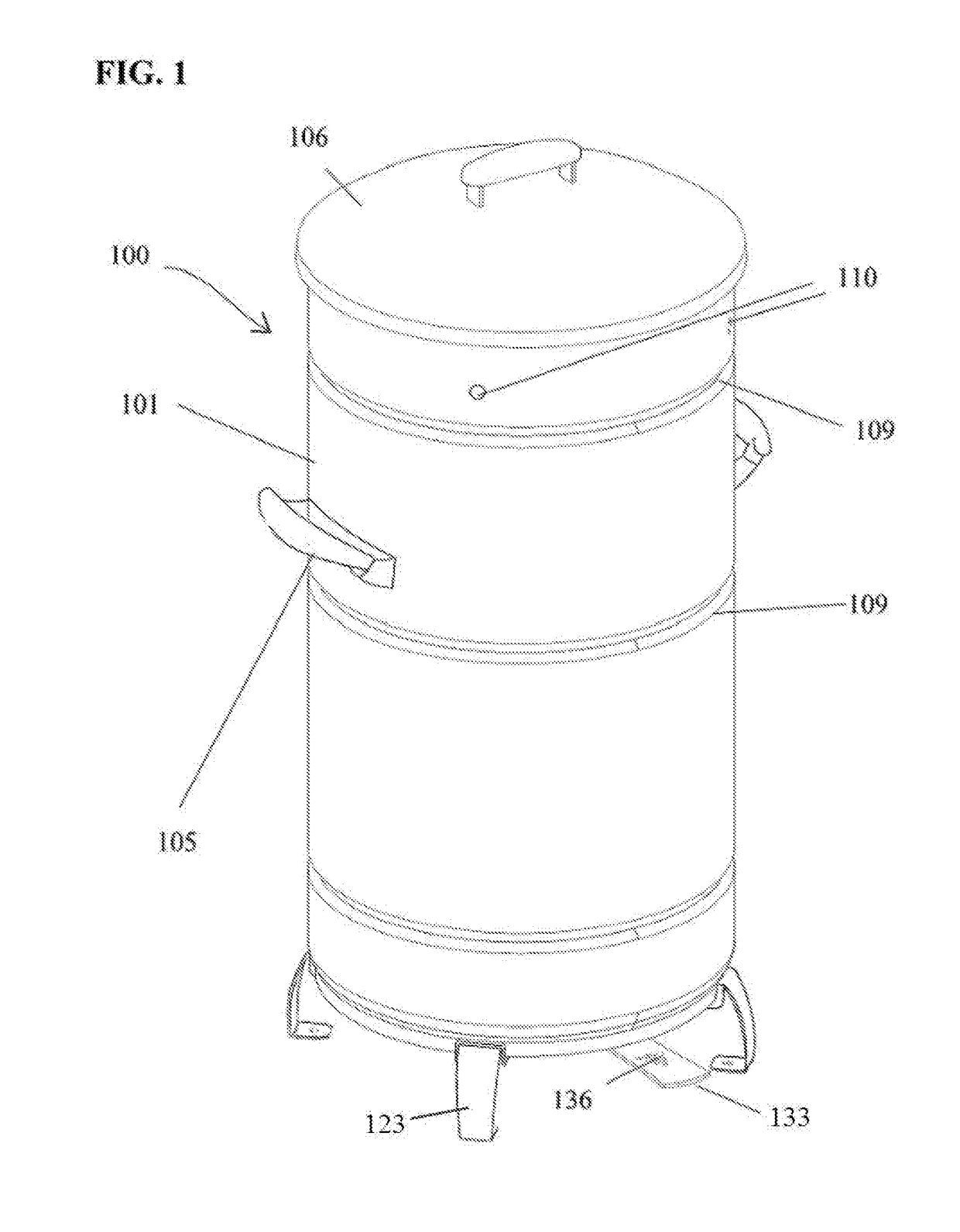 Vertical barrel cooker for even-temperature cooking and related methods