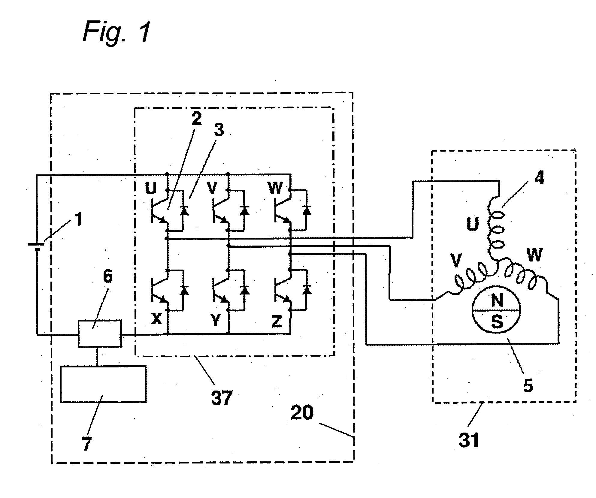 Inverter device and air conditioning system using inverter device