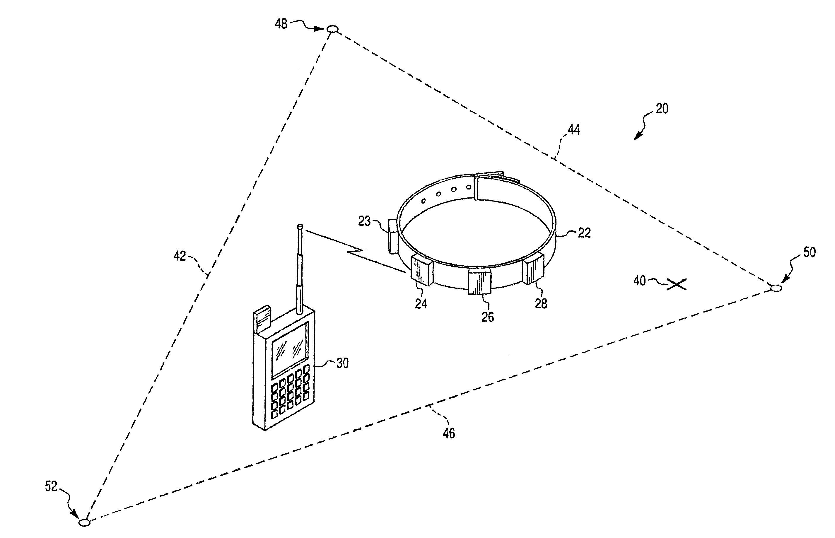 Method and apparatus for training and for constraining a subject to a specific area