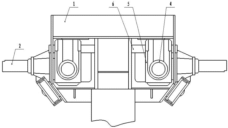 Rear work roll unit of profile bending machine