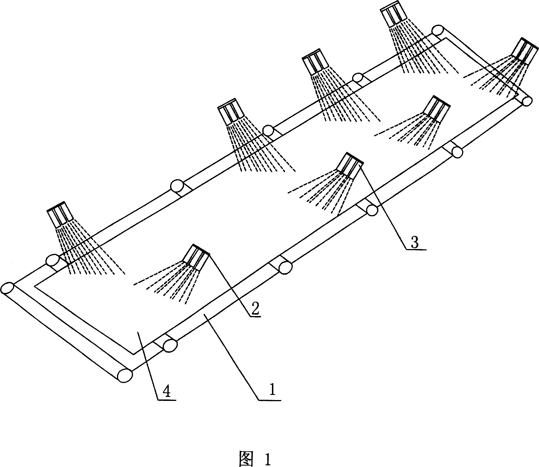 Laminated flowing cooling water side-jetting sweeping system after high-strength low-alloy steel being rolled