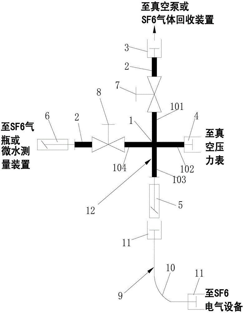 Fast vacuuming and inflation recovery connection device, vacuuming method and inflation method