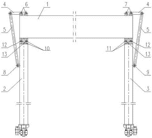 Combined type end beam connecting structure