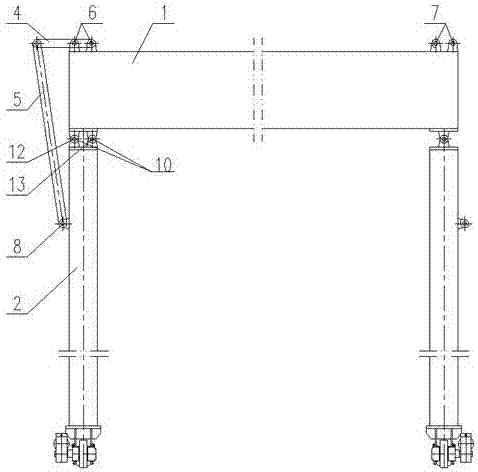 Combined type end beam connecting structure