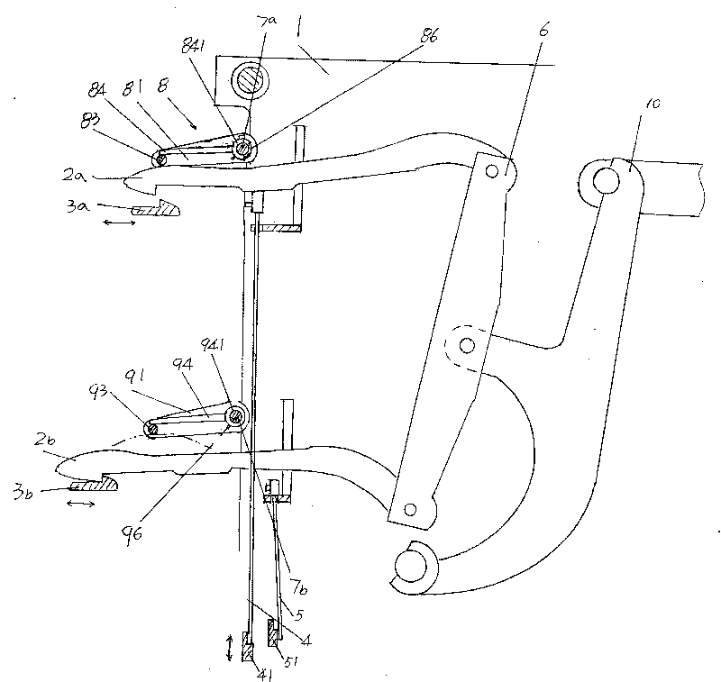 Draw hook rapid resetting mechanism for negative dobby shedding device