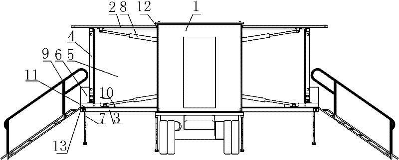 Vehicle-mounted extendable carriage body