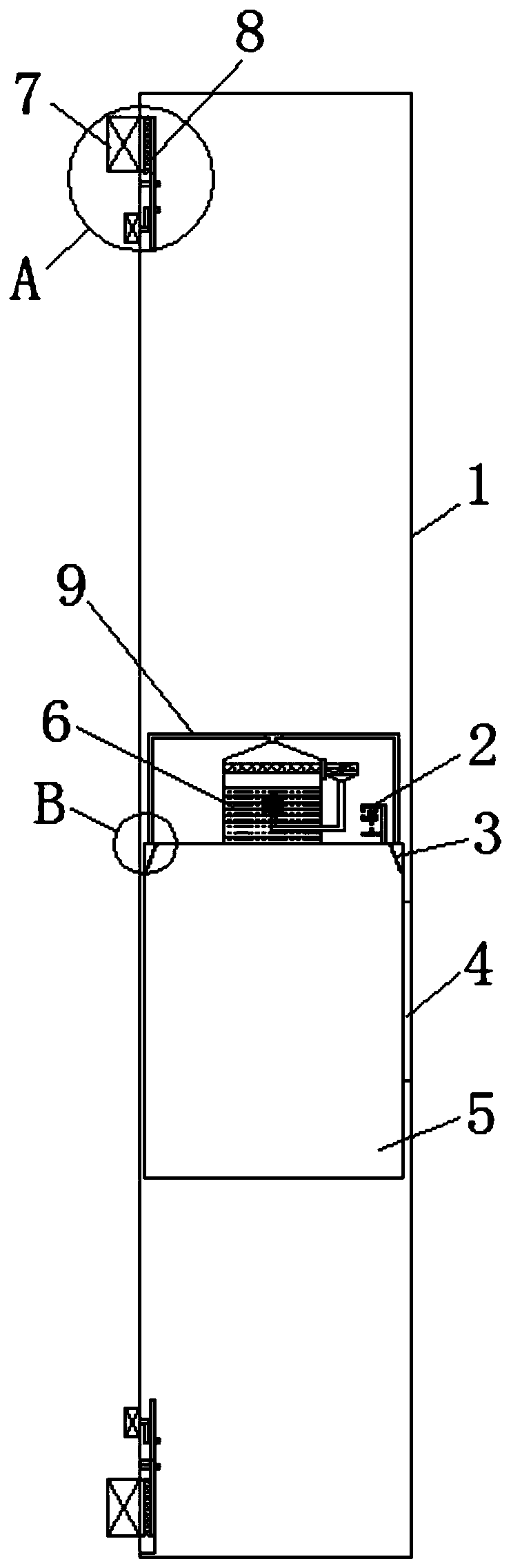 Power ventilating system used for elevator