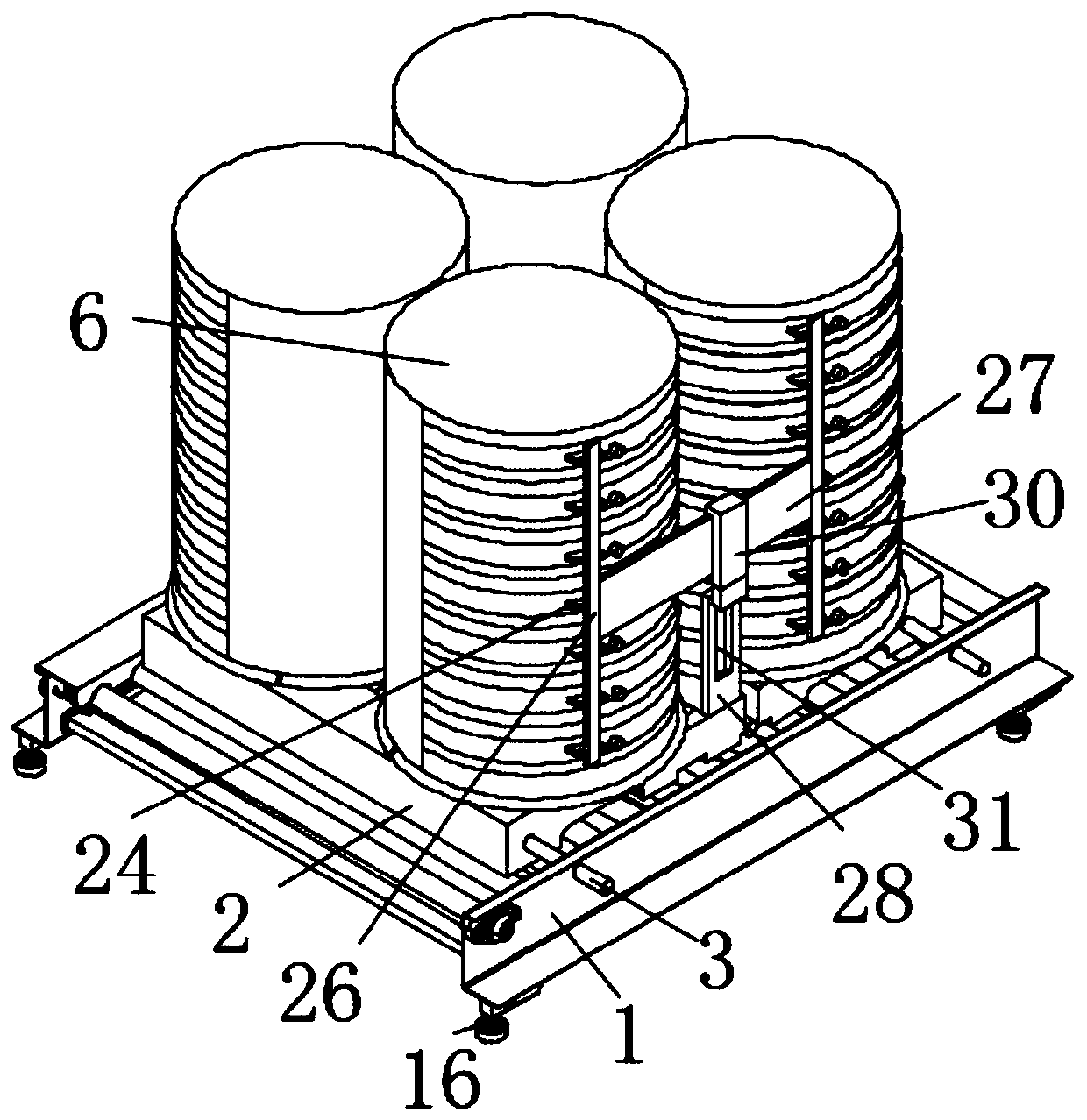 Forming device for processing black sesame balls and working method thereof