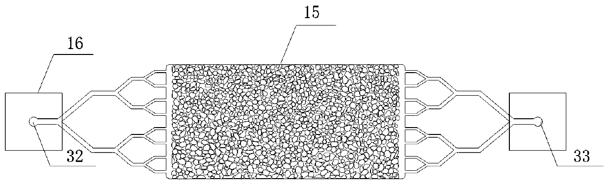 Test device and method for research of rock pore scale multi-phase flow motion characteristic