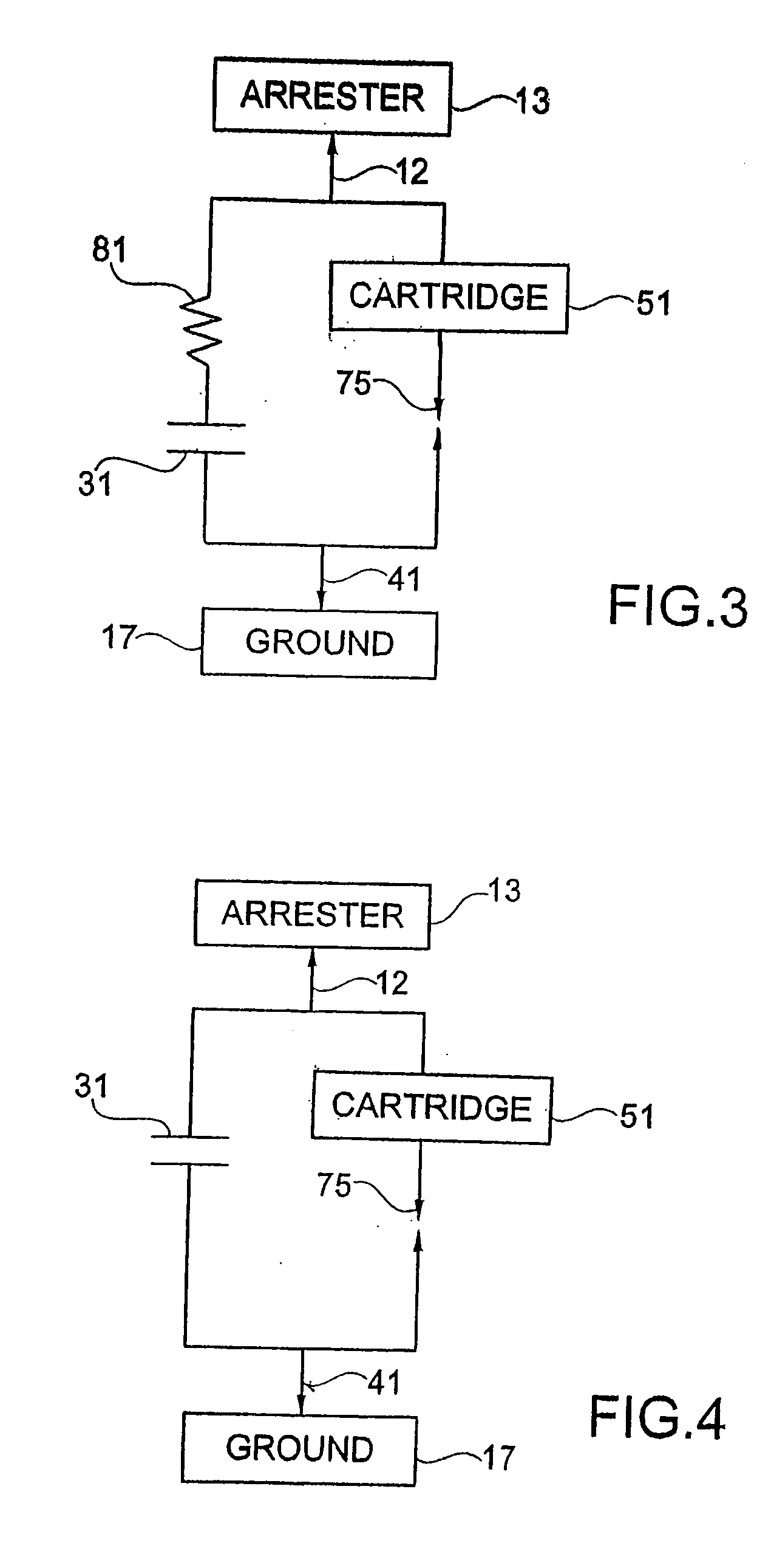 Arrester disconnector assembly having a capacitor