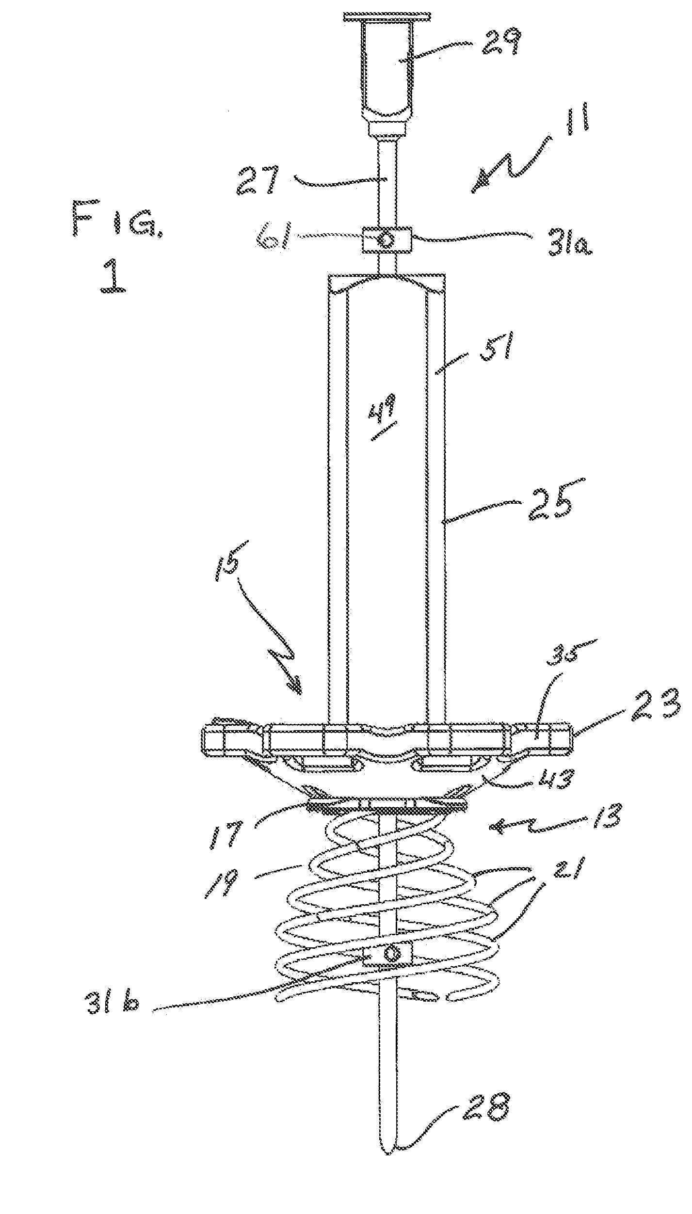 Device for creating temporary access and then closure