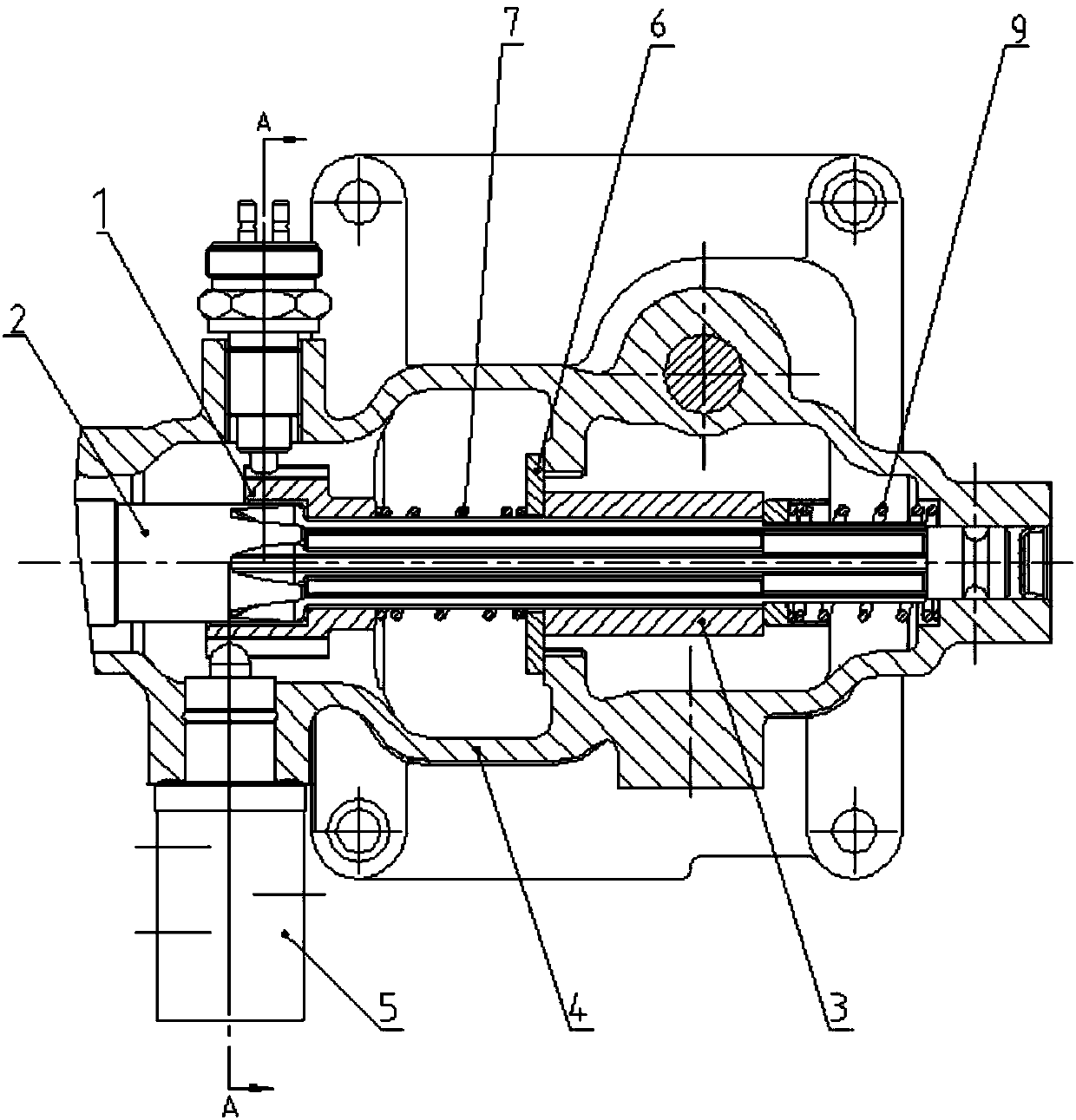 Single-H-structure gearbox air path control mechanism