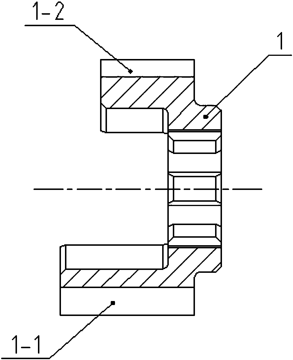 Single-H-structure gearbox air path control mechanism