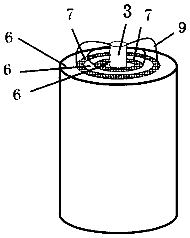 Nano Ag-AgCl solid non-polarized electrode and preparation method thereof