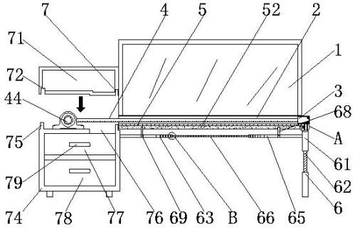 Chalk dust storage device capable of facilitating recovering