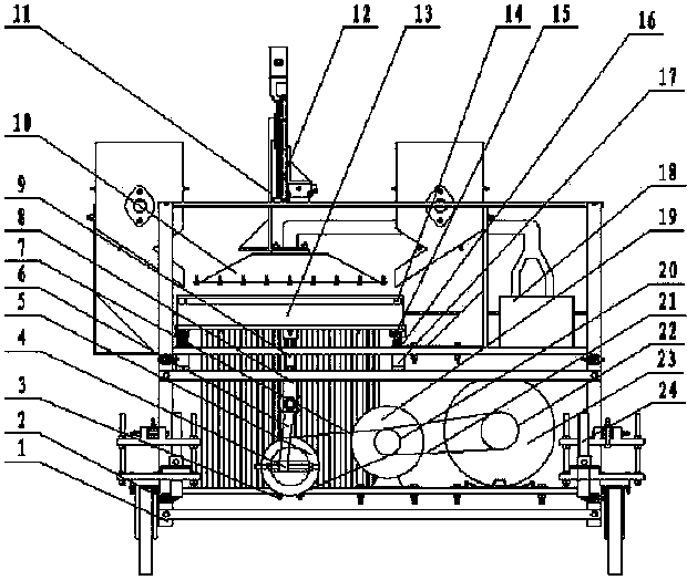 Air-sucking vibration plate type precision seeder for field seedling raising