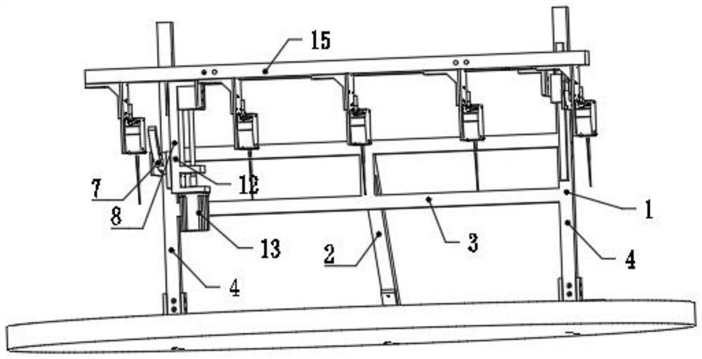 Detection system for measuring deformation of bead rope based on laser displacement sensor