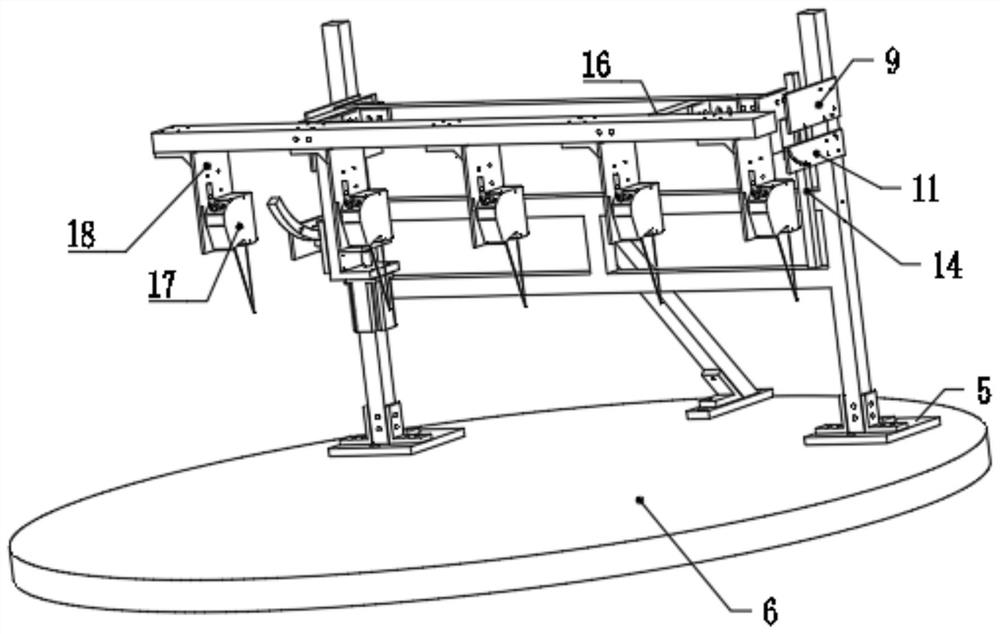 Detection system for measuring deformation of bead rope based on laser displacement sensor