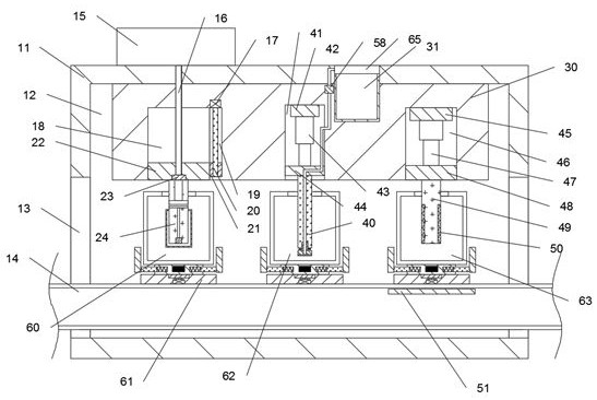 Preliminary cleaning assembly line for residual liquid in metal chemical waste barrel