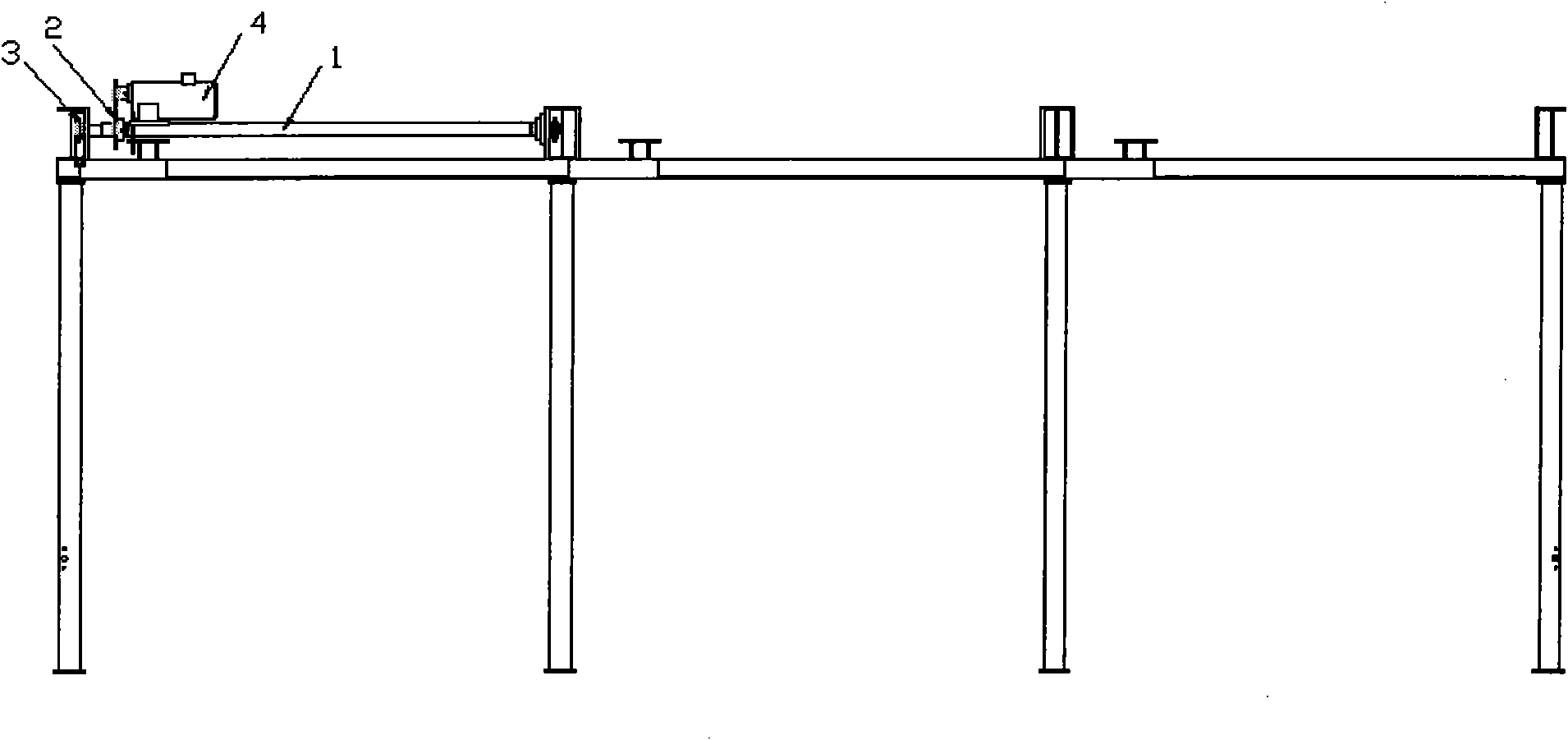 Lifting drive system by steel wire ropes in stereo garage